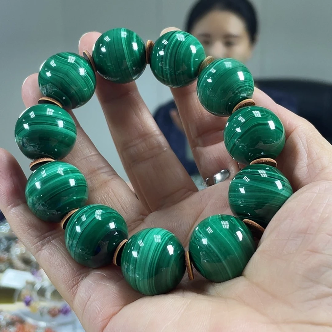 随***荡水晶手链未镶嵌孔雀石