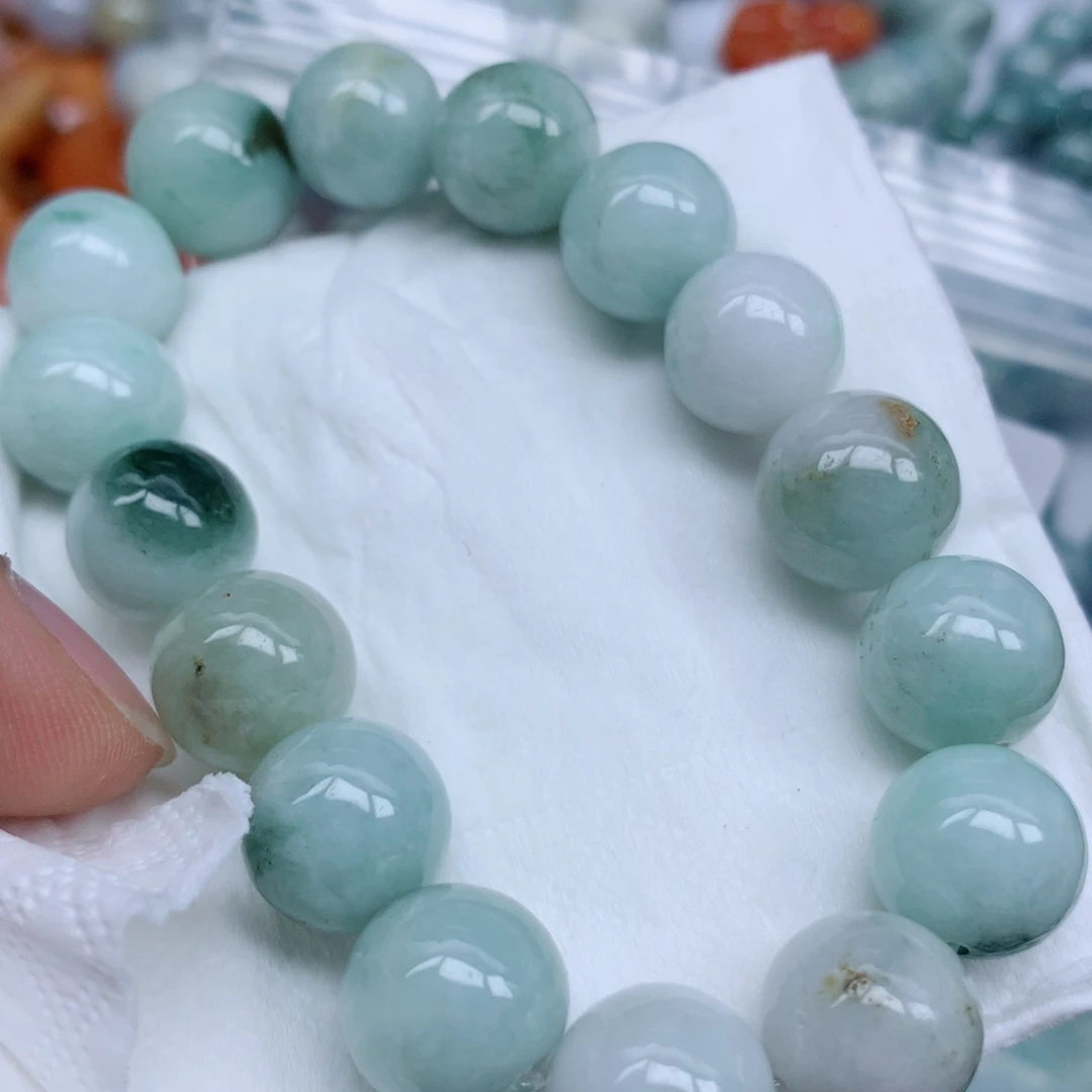 翡翠未镶嵌项链珠子珠