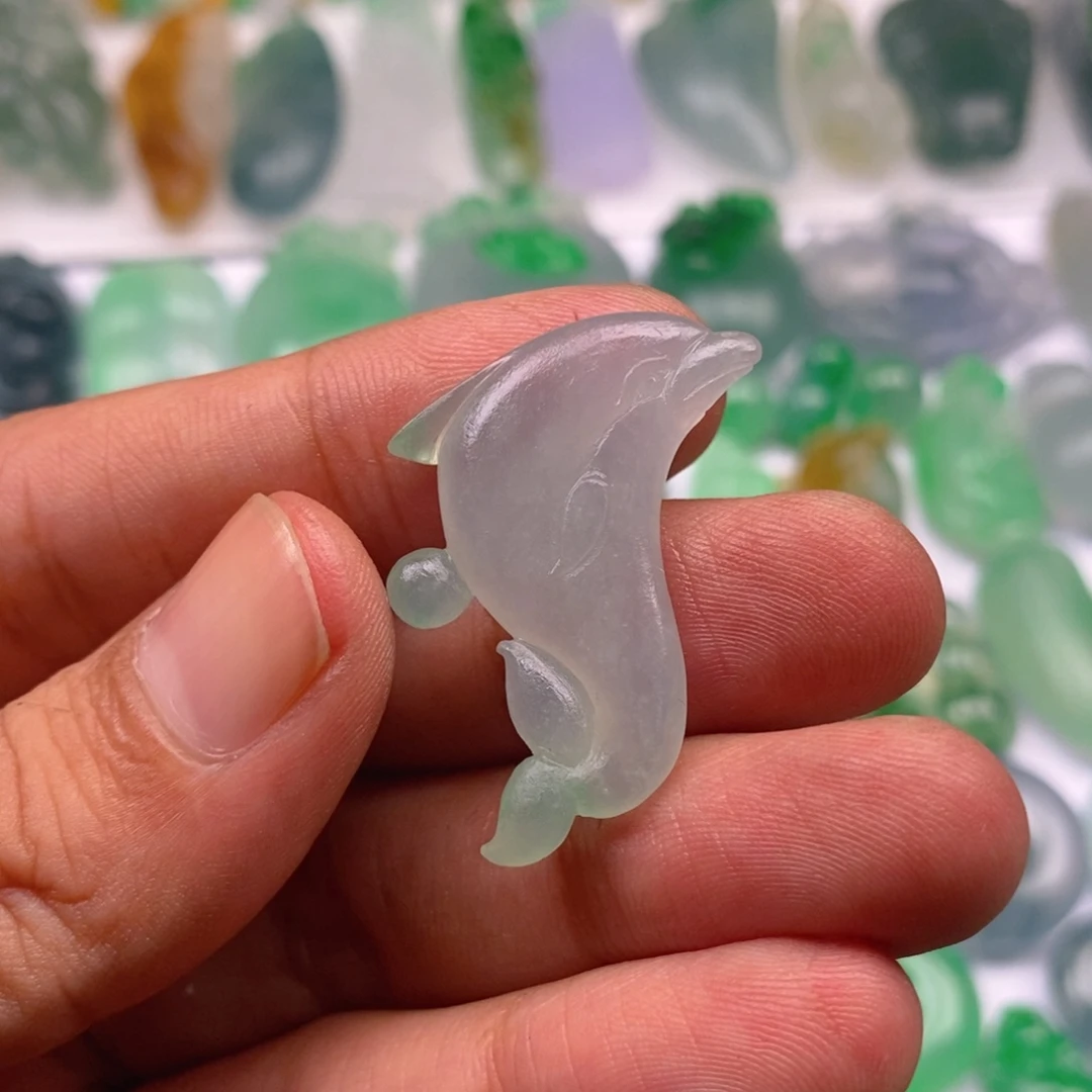 定制翡翠未镶嵌海豚