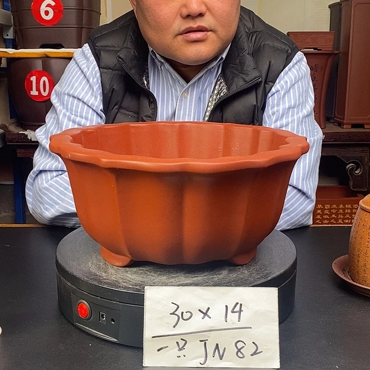 紫砂花盆货号一只JN82