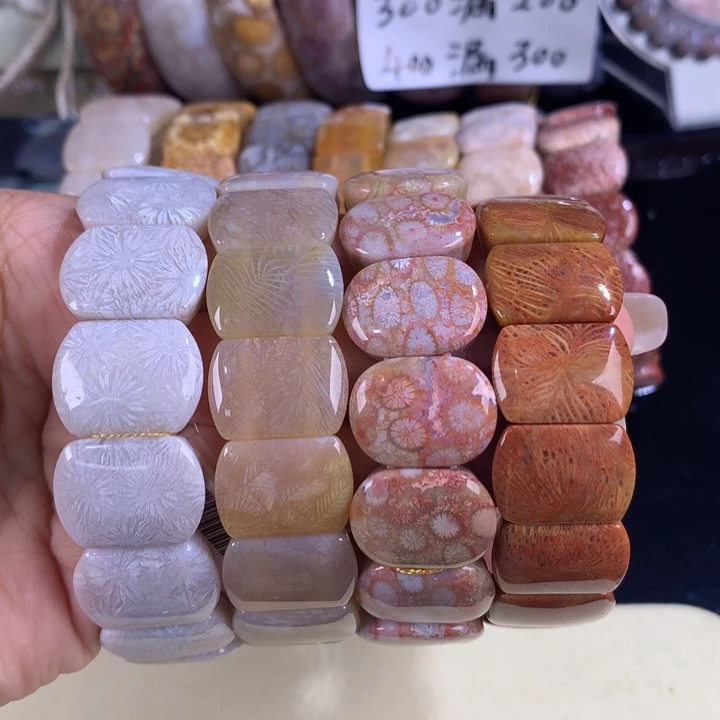 硅化珊瑚（珊瑚玉）未镶嵌吊坠(赠链)3号手排原价400漏300一条可挑