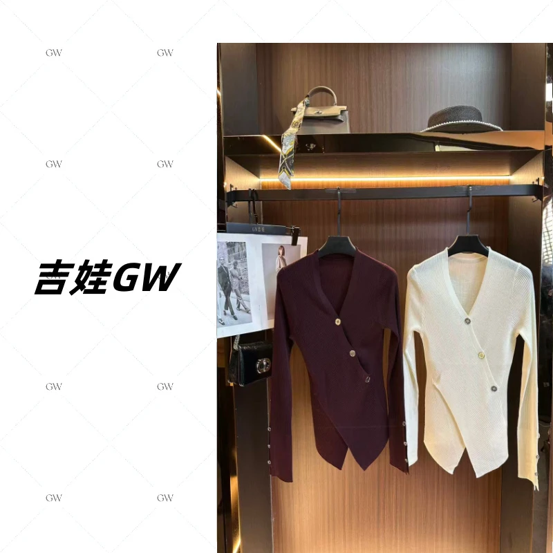 GW新款甜美显瘦高级感显瘦针织衫长袖上衣66197