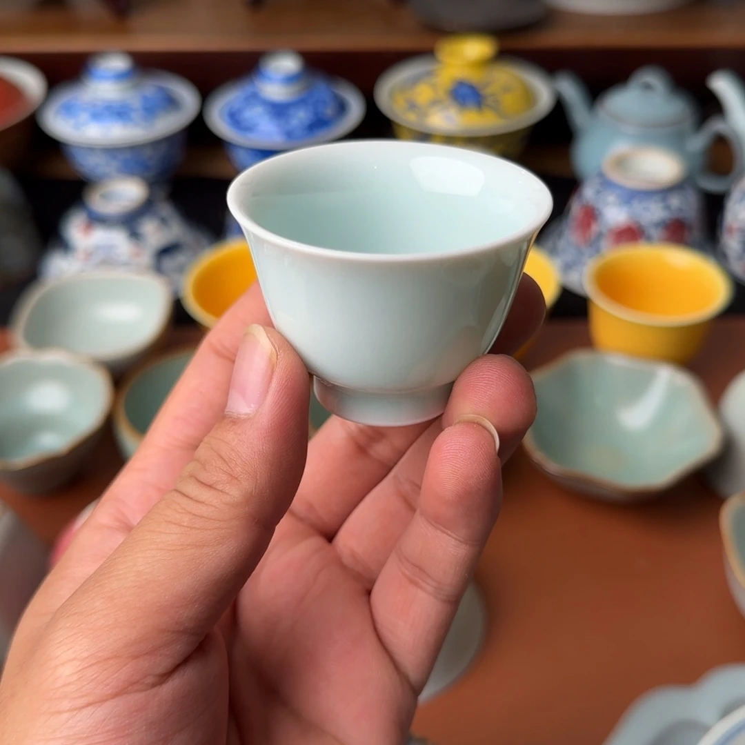 晓芳窑影青映晓杯