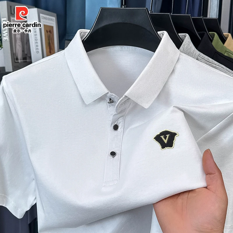 皮尔卡丹男士高档短袖商务休闲时尚百搭透气半袖翻领POLO衫