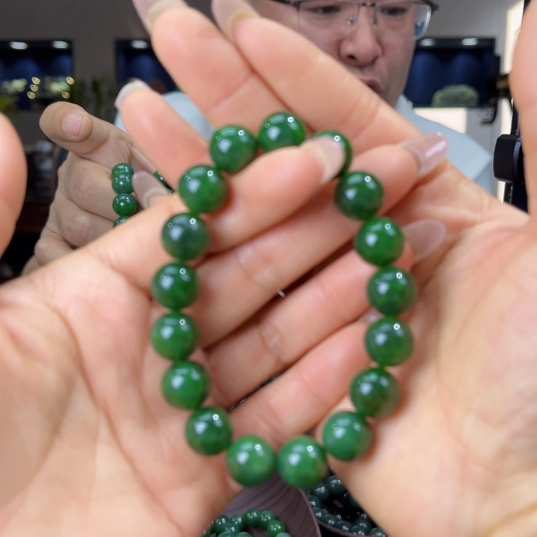 未镶嵌手串和田玉天然和田玉俄碧五号坑料12