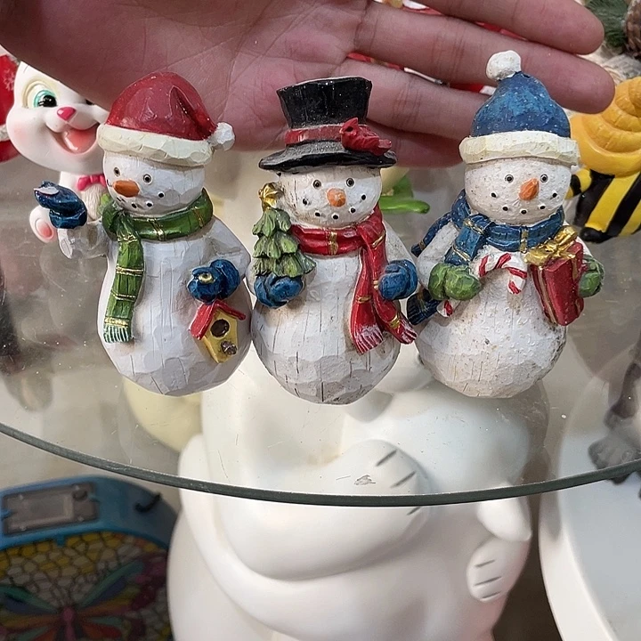 树脂样品样品样品雪人三个