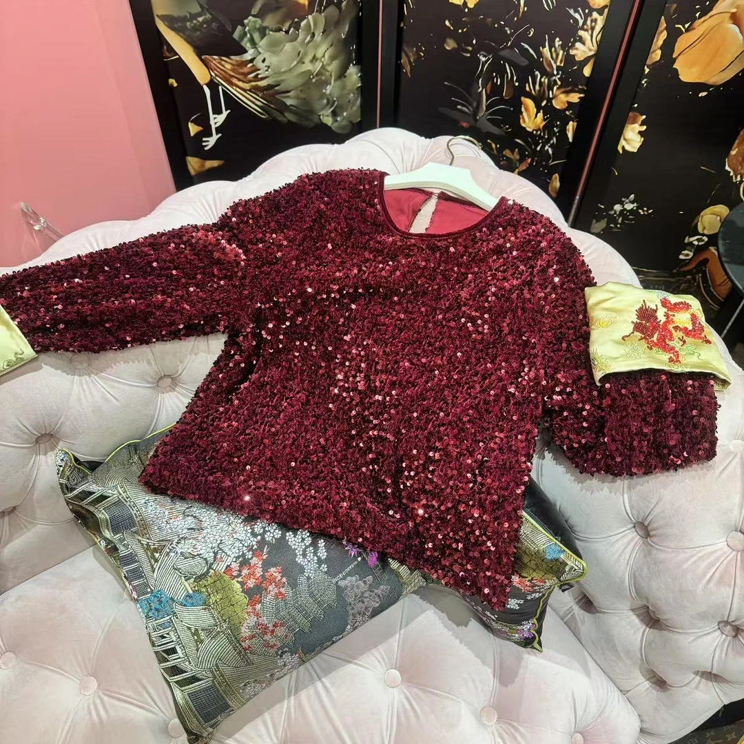 清货 【新中式】国潮亮片棉冬季时尚潮流宽松甜美百搭显瘦女