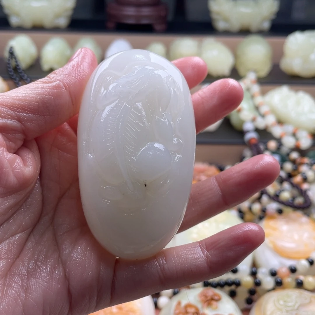 草***人石材古青石手把件