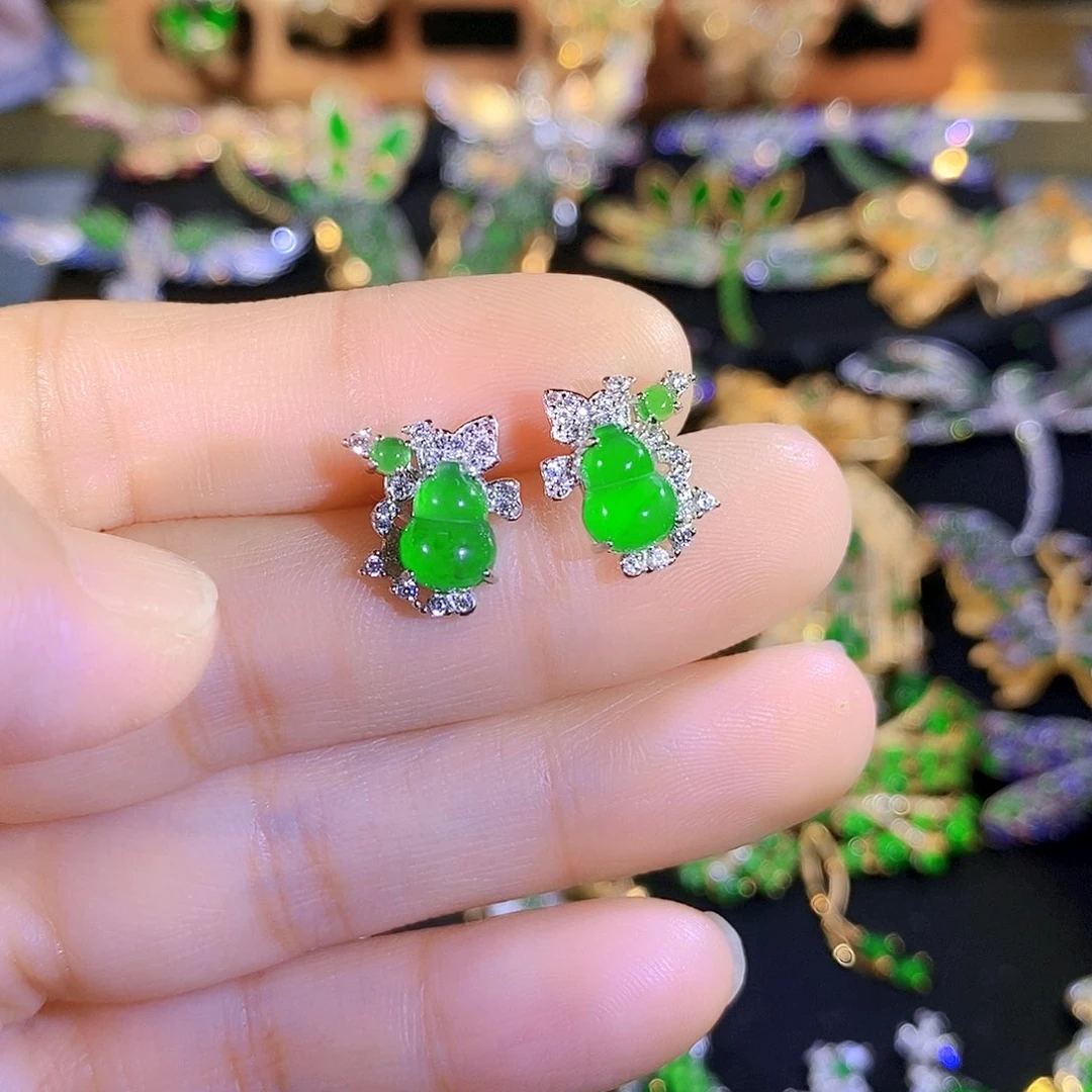 颈饰银S925镶嵌翡翠