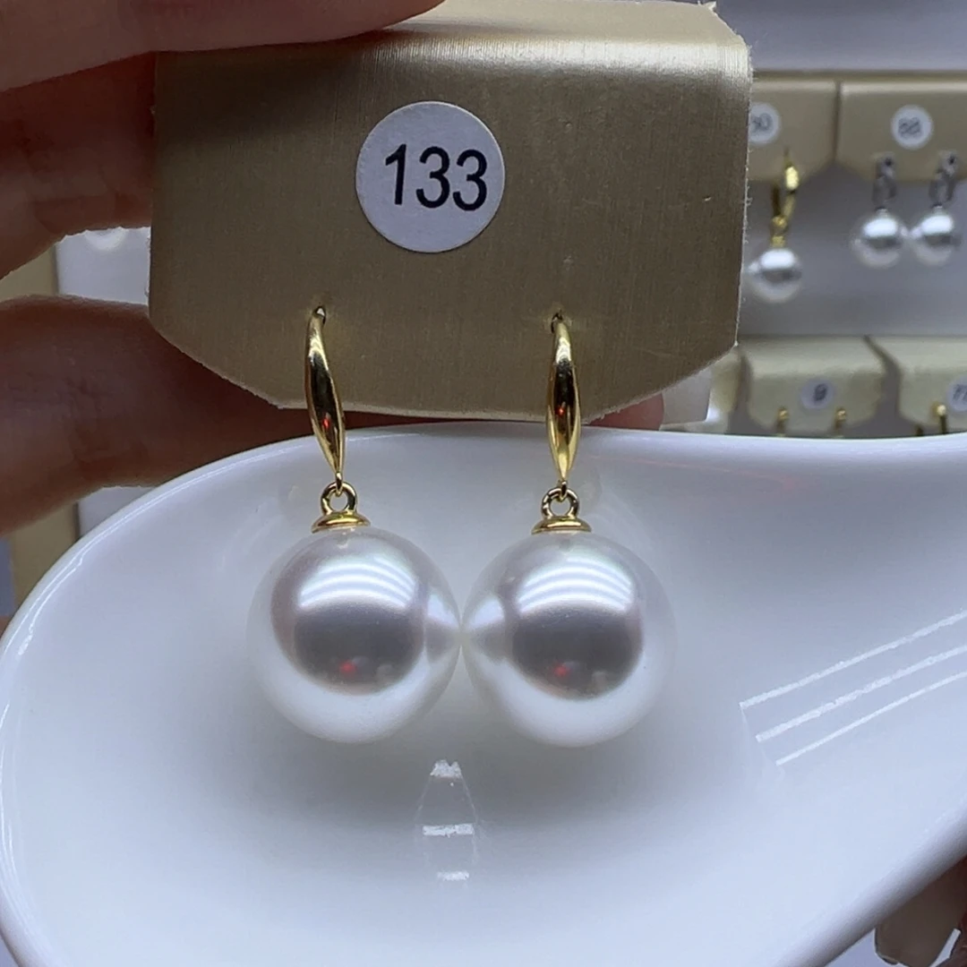 淡水珍珠耳饰银S925镶嵌