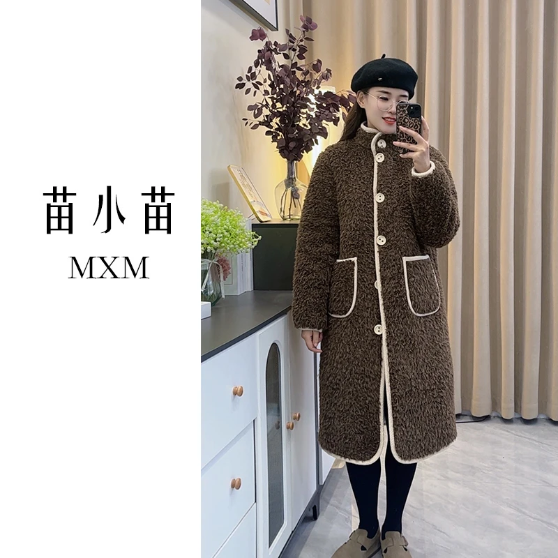 苗小苗气质长袍时尚睡衣女冬季三层加厚加绒可外穿家居服长款裙袍