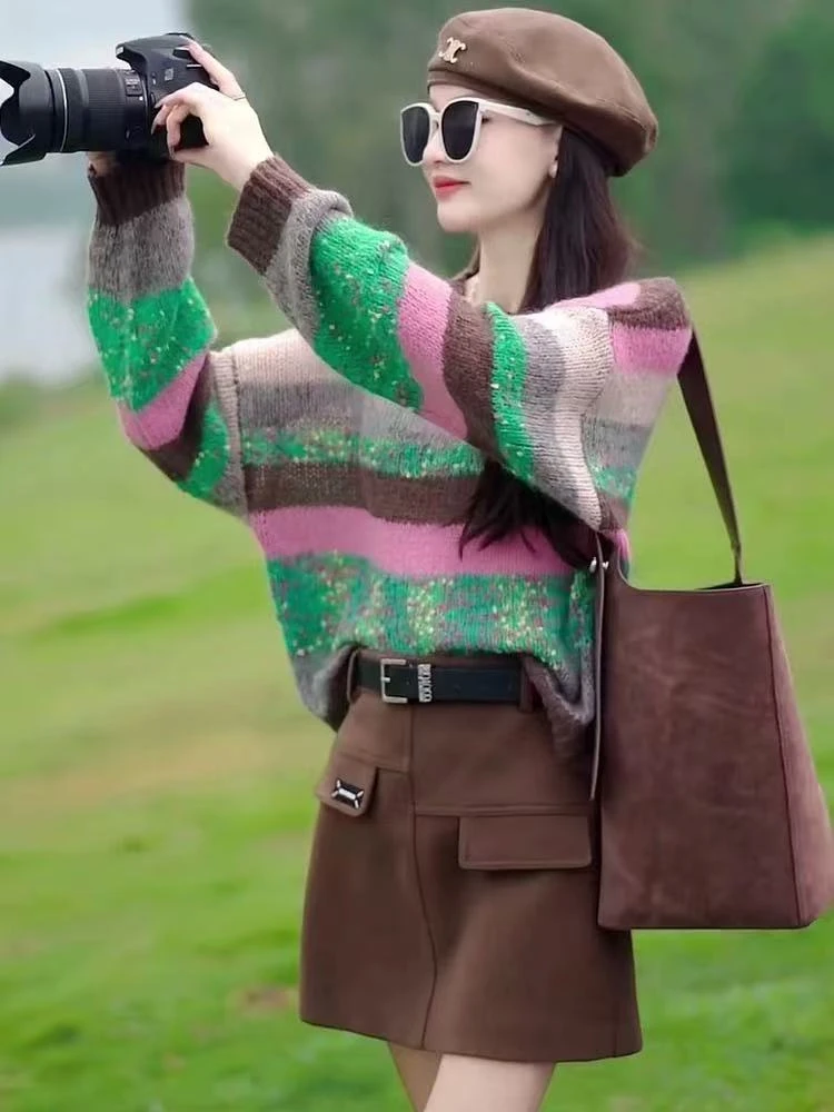 608女士时尚毛衣加厚