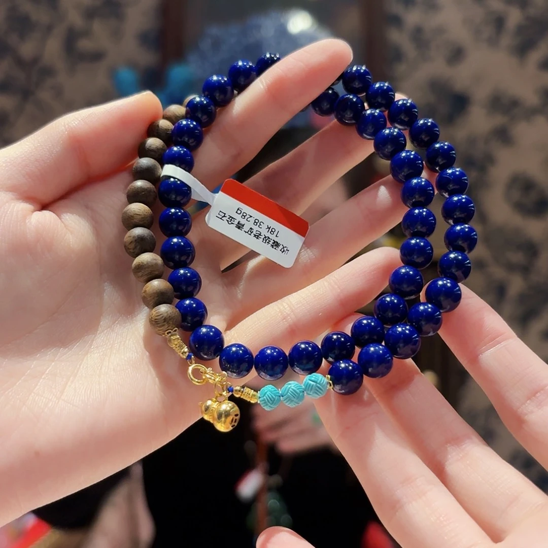 青金石未镶嵌颈饰