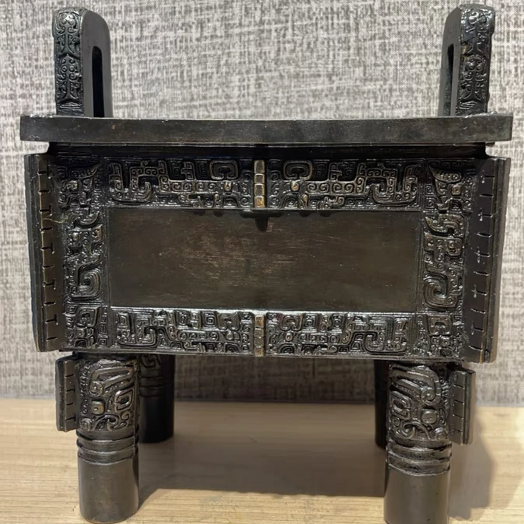 复古司母戊鼎高度20厘米青铜器工艺品