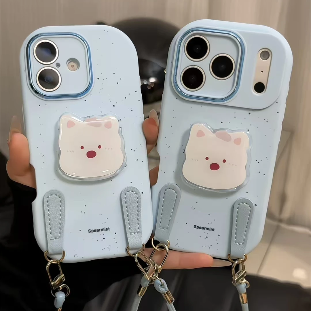 墨点西高地支架适用苹果17华为oppo小米15vivo金属小胖妹手机壳