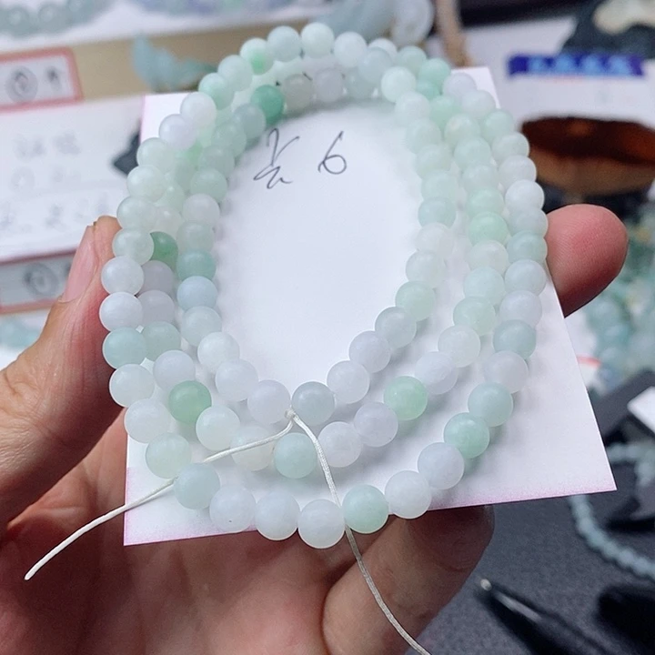 定制翡翠未镶嵌熊*?珠串