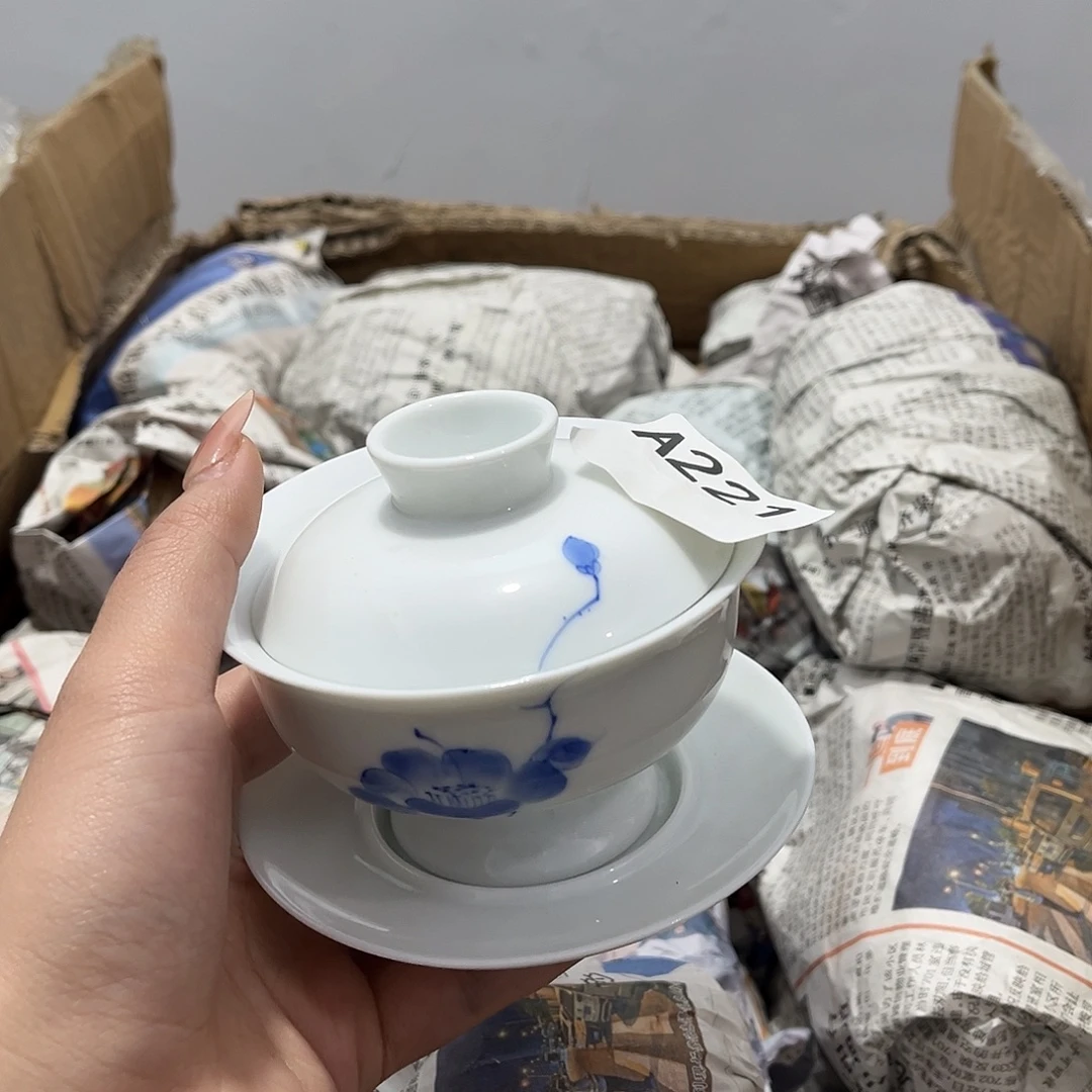 瓷片茶摆件工艺品摆件666