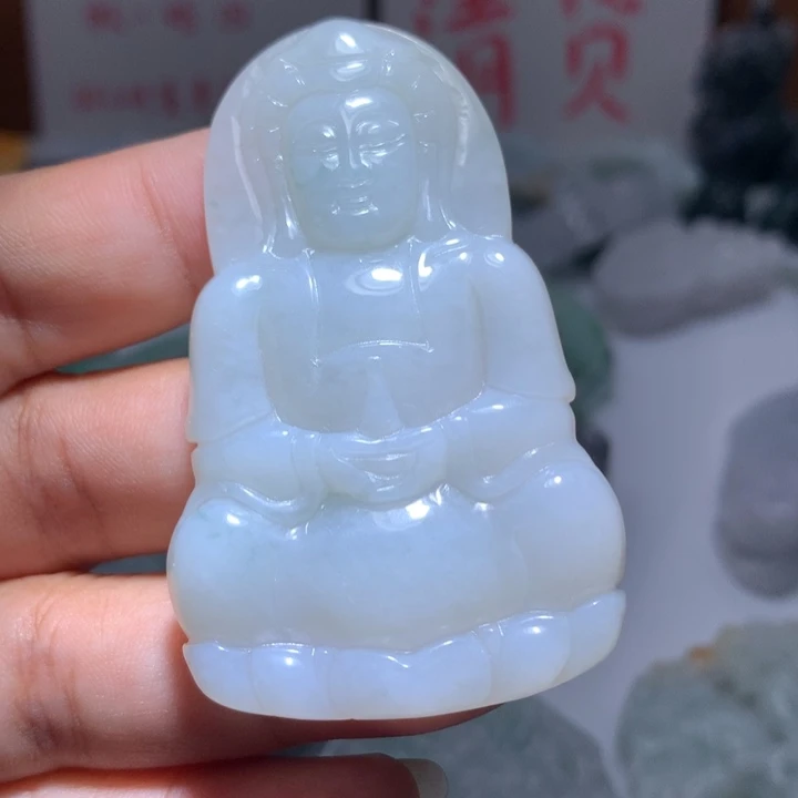 翡翠未镶嵌颈饰保真天然A货翡翠