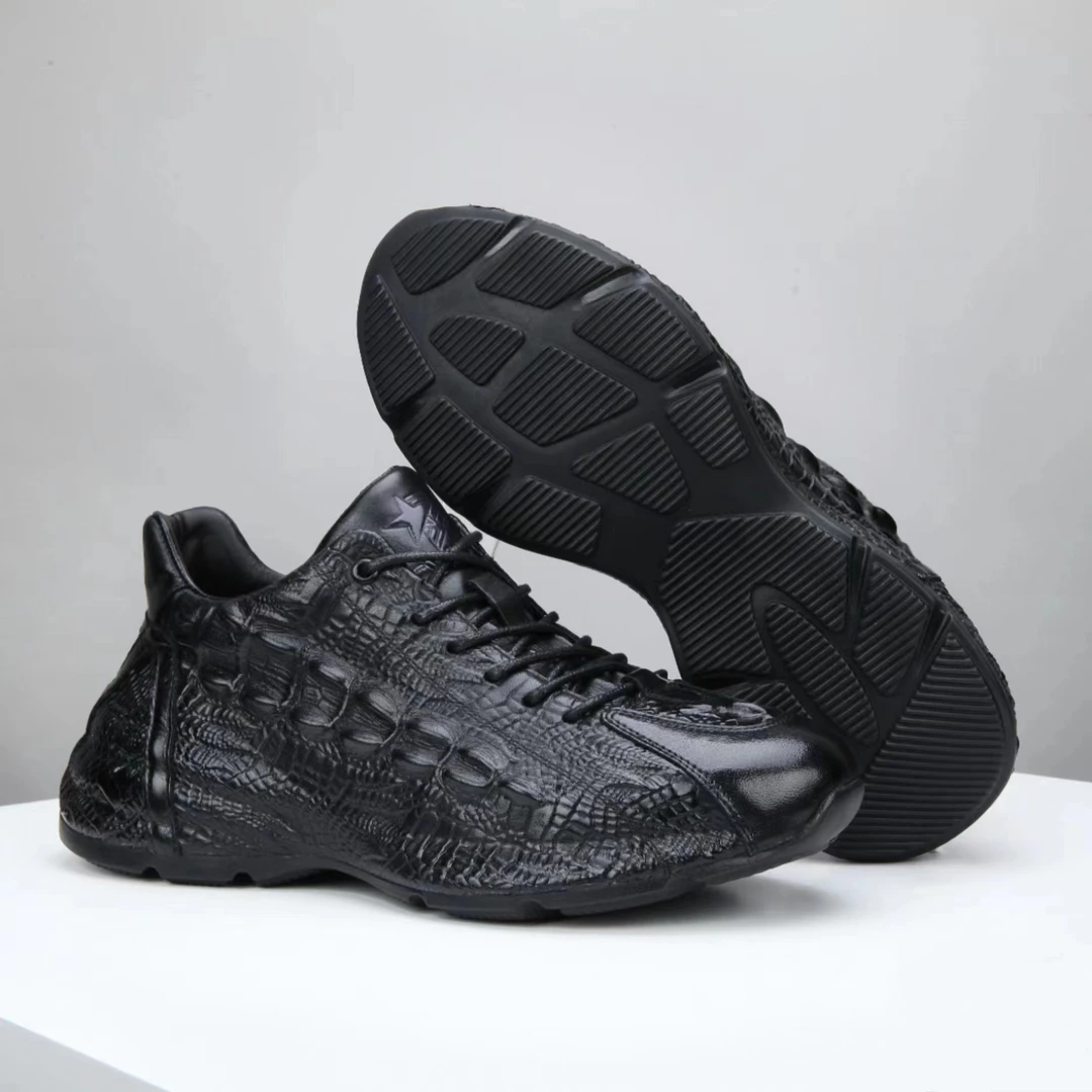 新款真皮马臀皮皮男士手工休闲男鞋头层马皮男鞋男士运动软底潮鞋