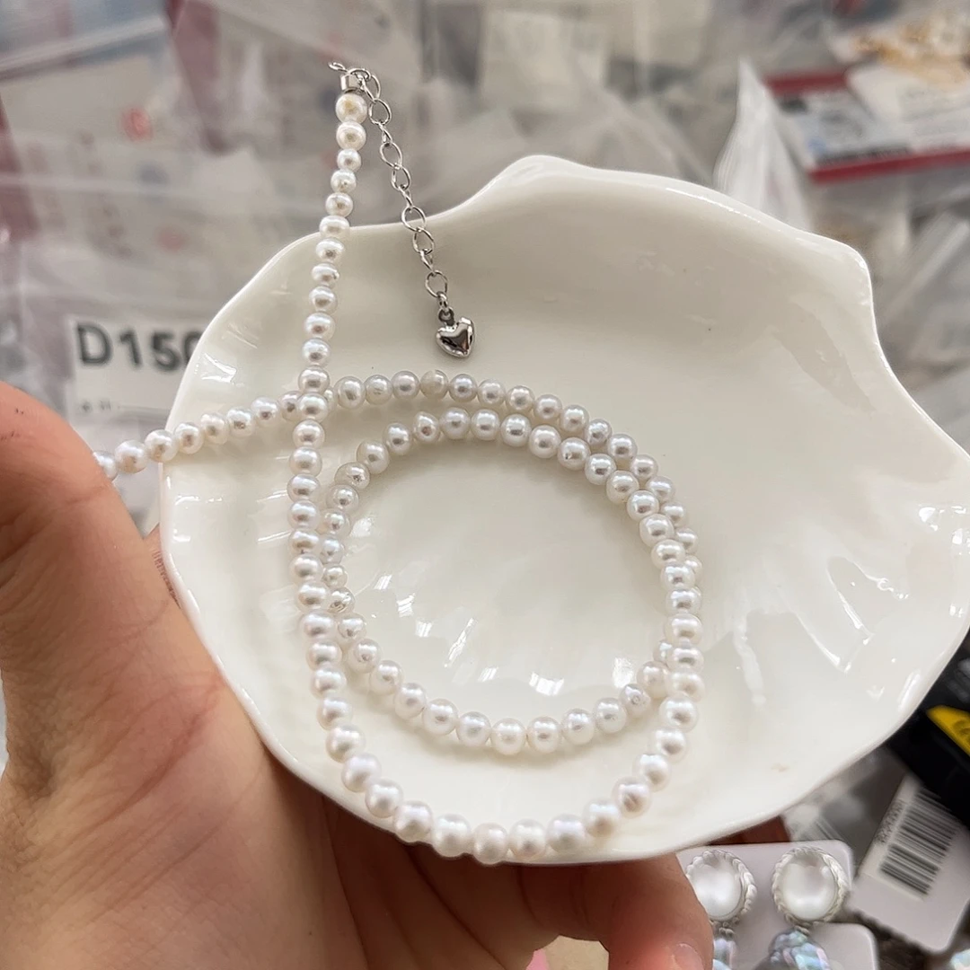 合金淡水珍珠耳饰