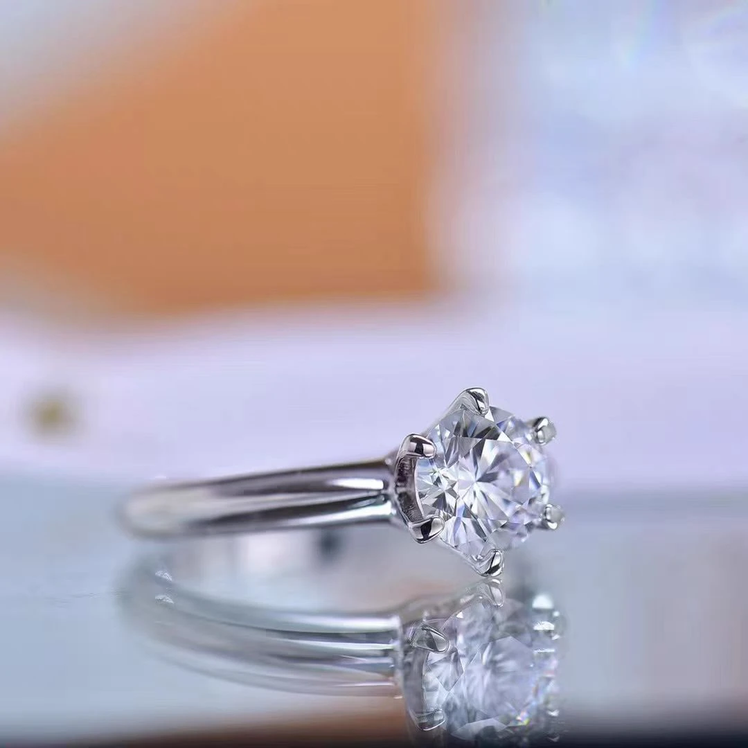 《高端定制》T家六爪女戒0.50CT