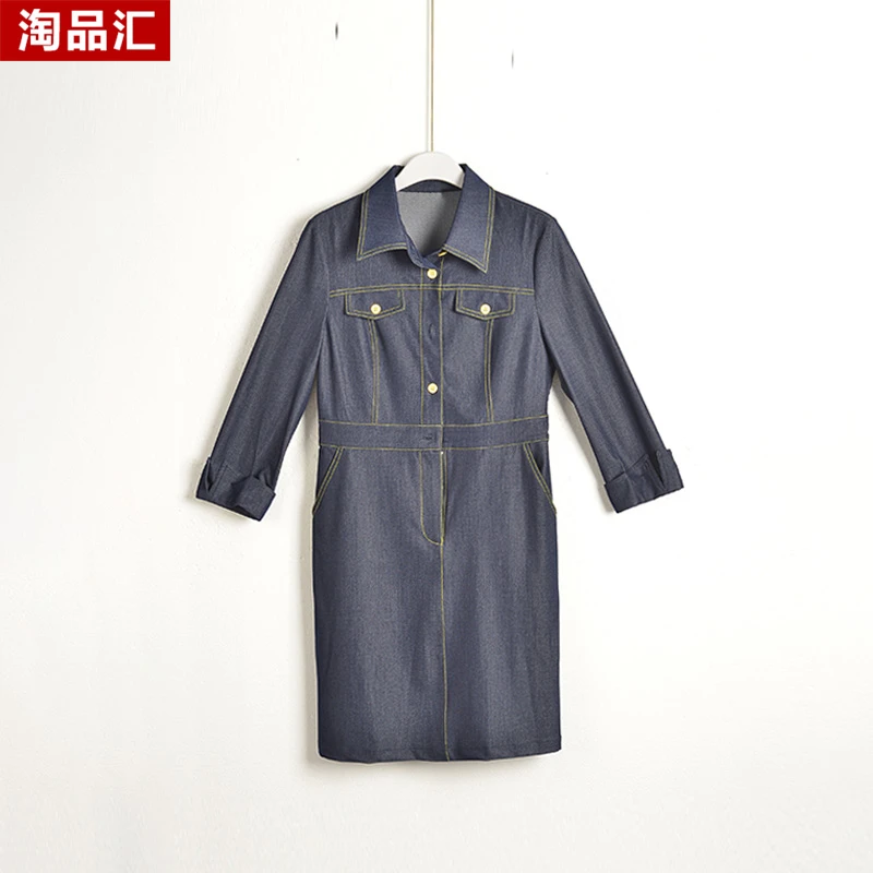 GPC2【专柜捡漏】中高端时尚女装DQB-连衣裙0551-牛仔蓝