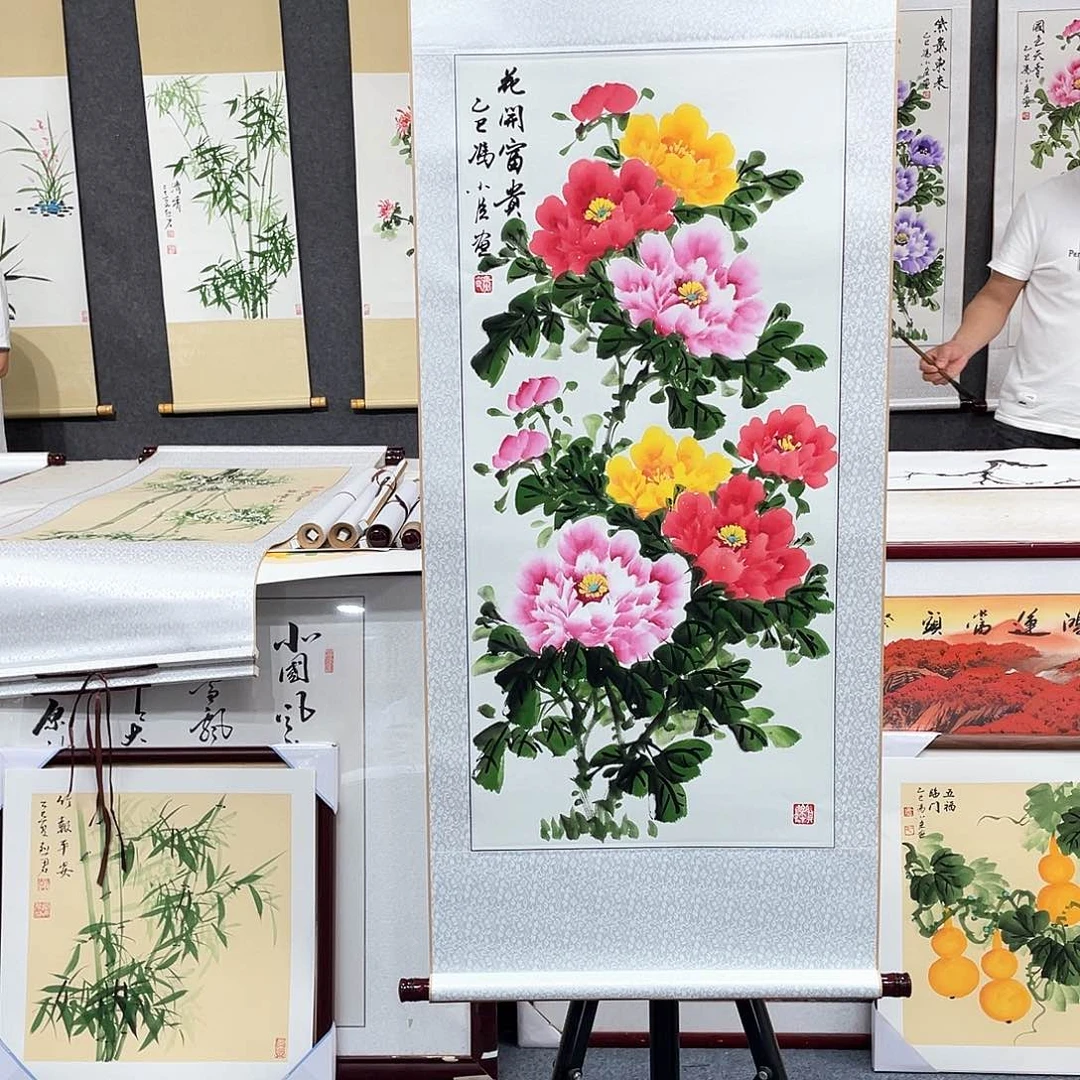 国画手绘手写作品