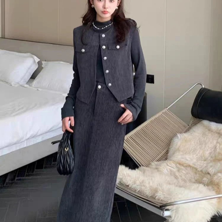 大码女装胖mm减龄一整套穿搭大方得体时髦套装高级感遮肚子三件套
