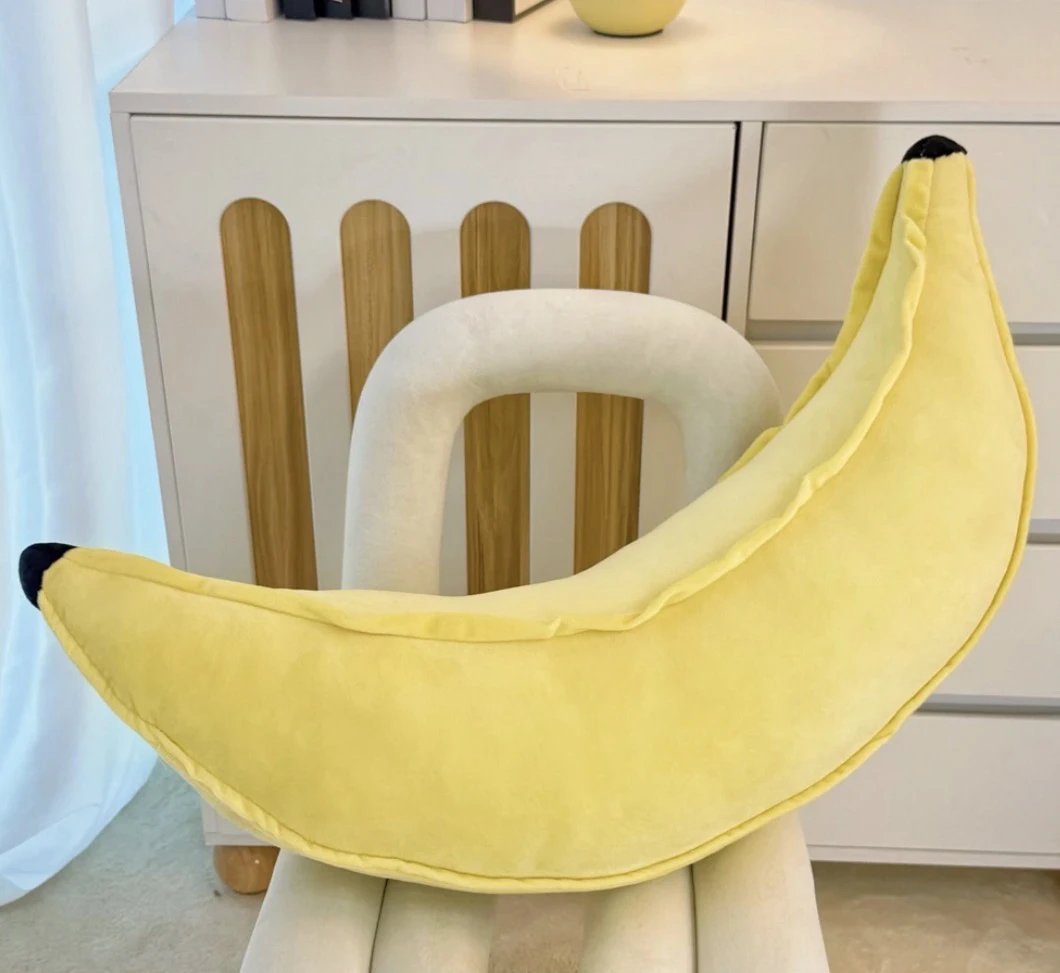 可爱日式80厘米舒柔香蕉抱枕创意长条靠枕床头玩偶手工误差3-5