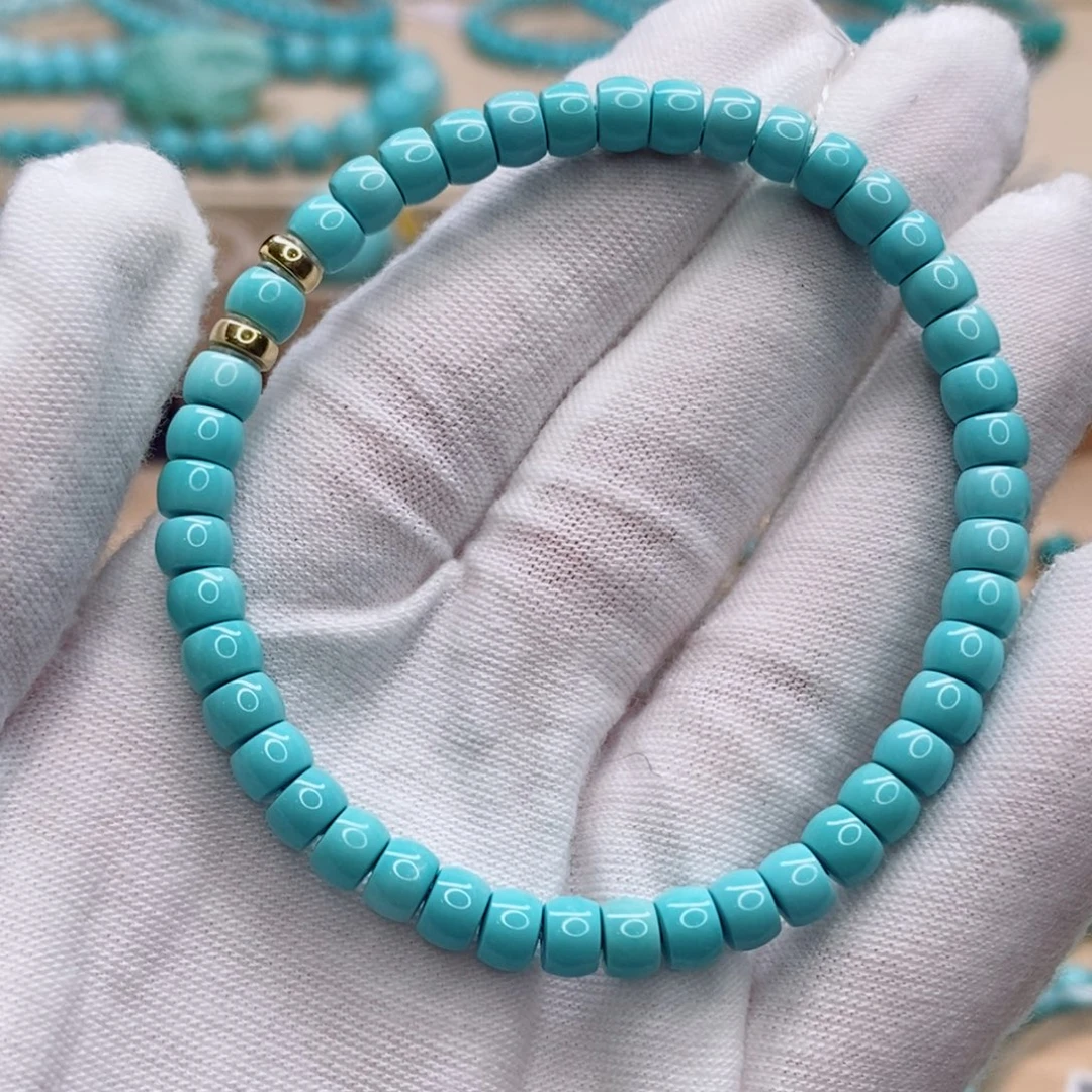 绿松石未镶嵌珠宝奇石5.6mm