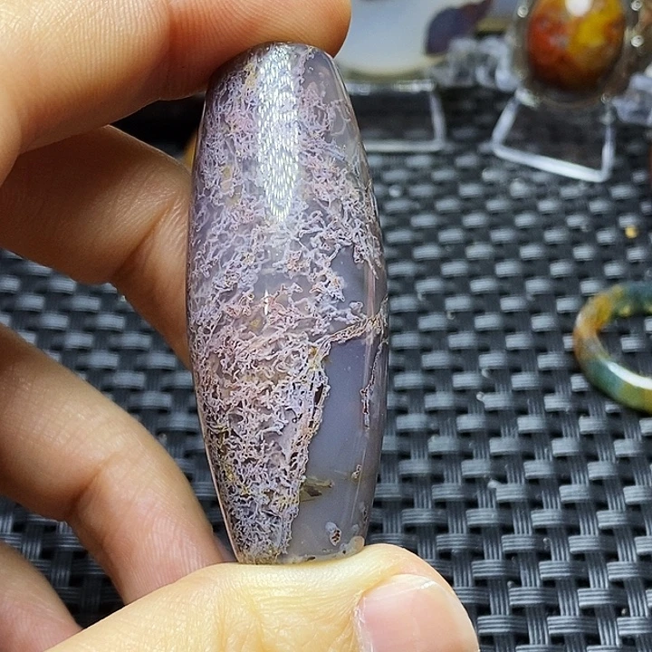 紫***雾玛瑙/玉髓未镶嵌颈饰