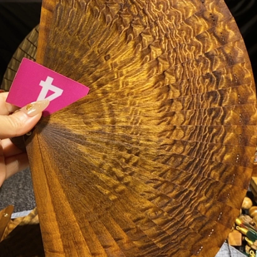 【闪购商品】金丝楠遥***空金丝楠木扇子