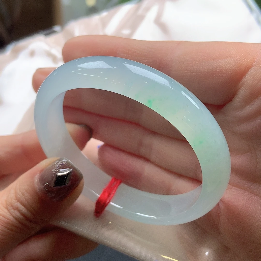 翡翠未镶嵌手镯58号51贵妃