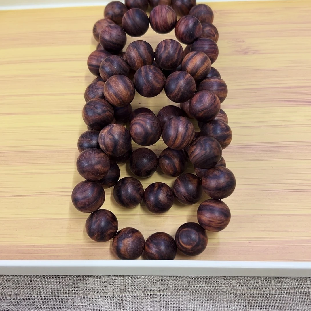 黄花梨/降香黄檀手串/手链20mm圆珠粗抛山无胶无腊