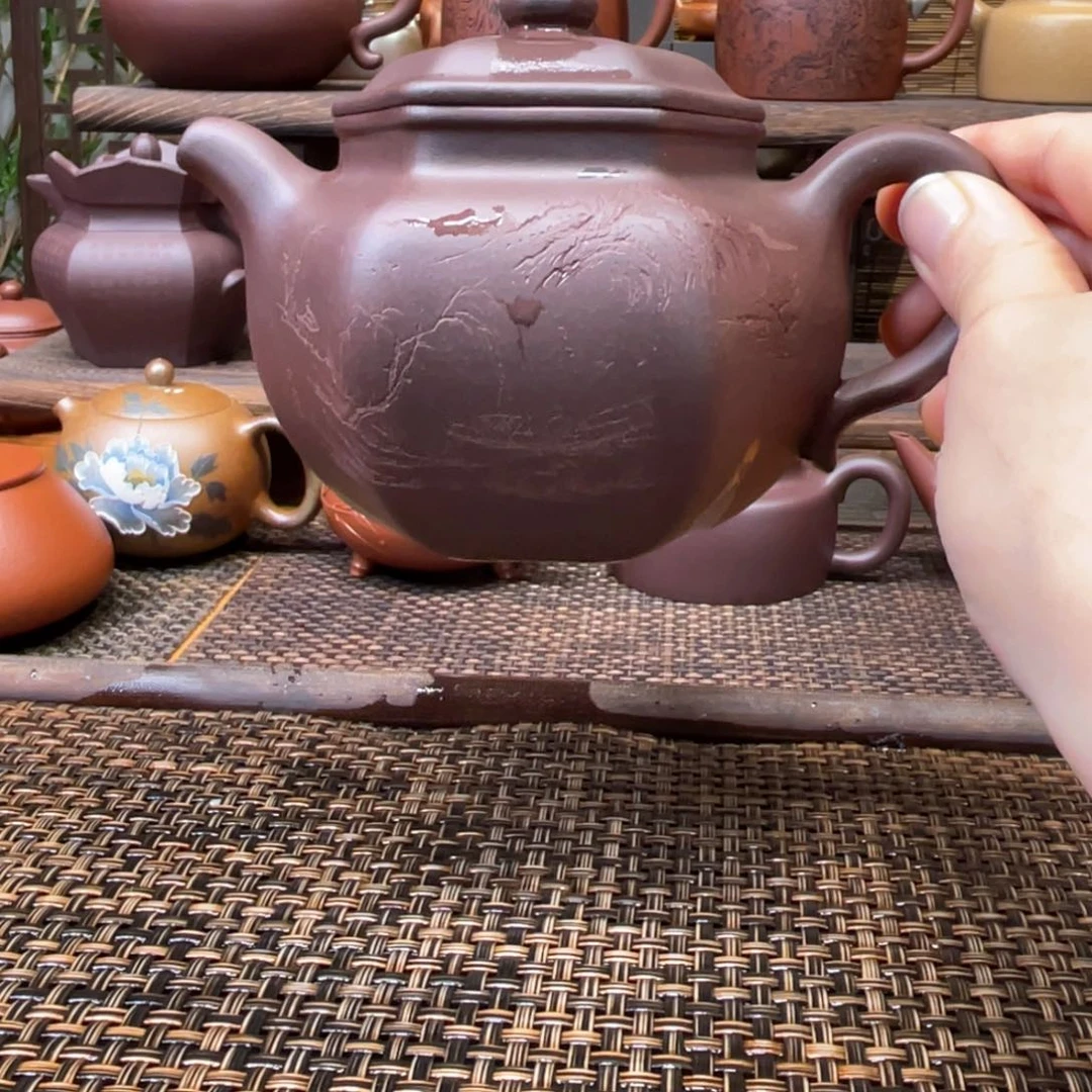 紫砂茶壶宜兴原矿紫砂手工制全320