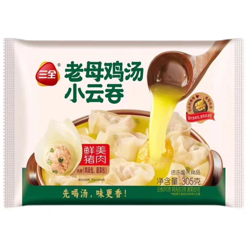 三全老母鸡汤小云吞305g/袋
