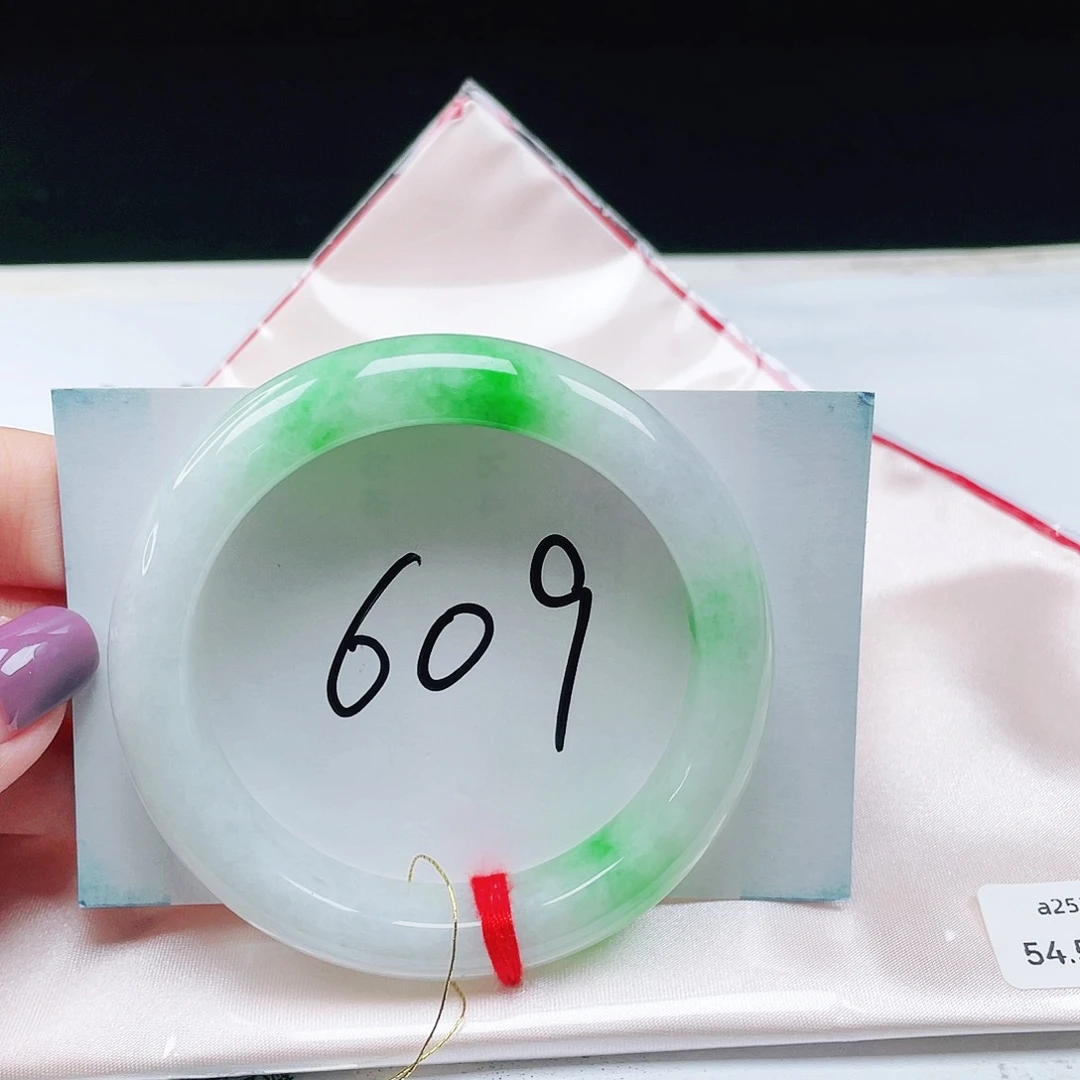 翡翠未镶嵌手镯缅甸翡翠54+