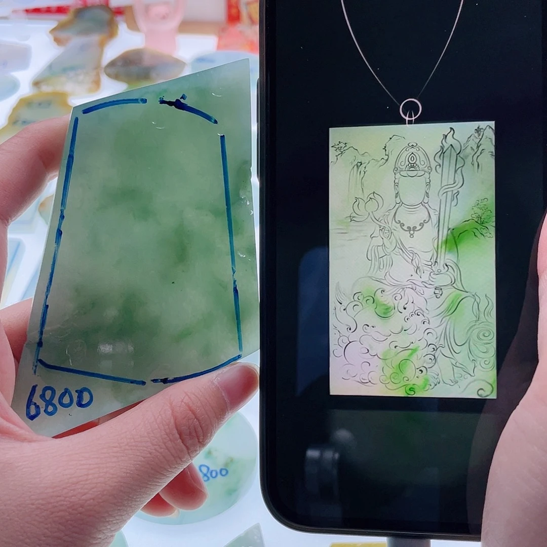 定制翡翠未镶嵌天然翡翠包工