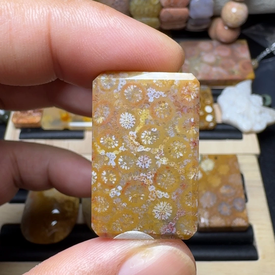 硅化玉未镶嵌纯天然色有机玉石保真色