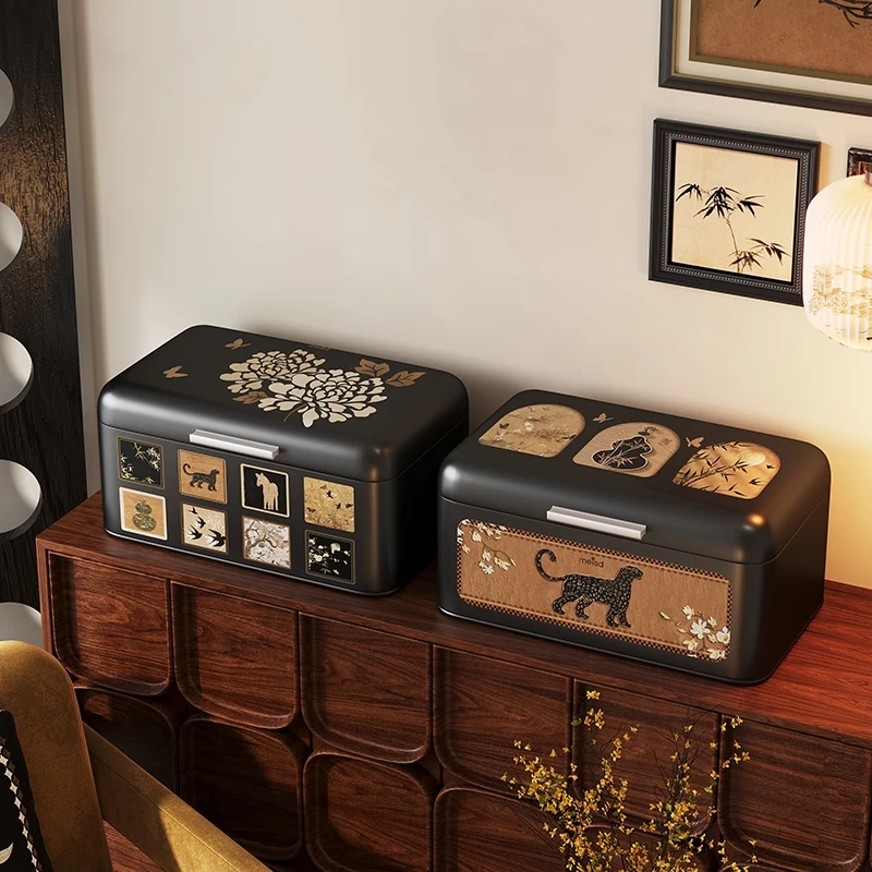 美世达玄关收纳盒家用入户中古风桌面存放化妆品首饰抽屉式箱子