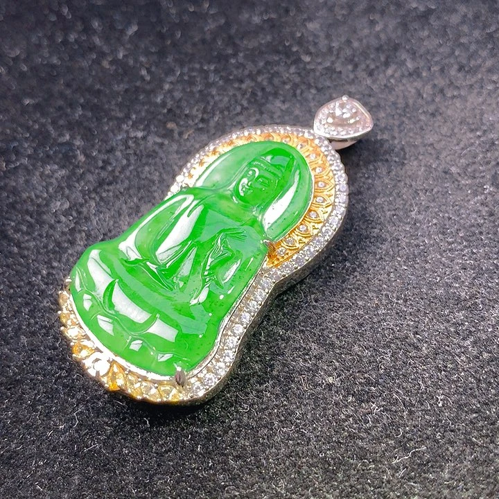 【闪购商品】翡翠银S925镶嵌颈饰翡翠