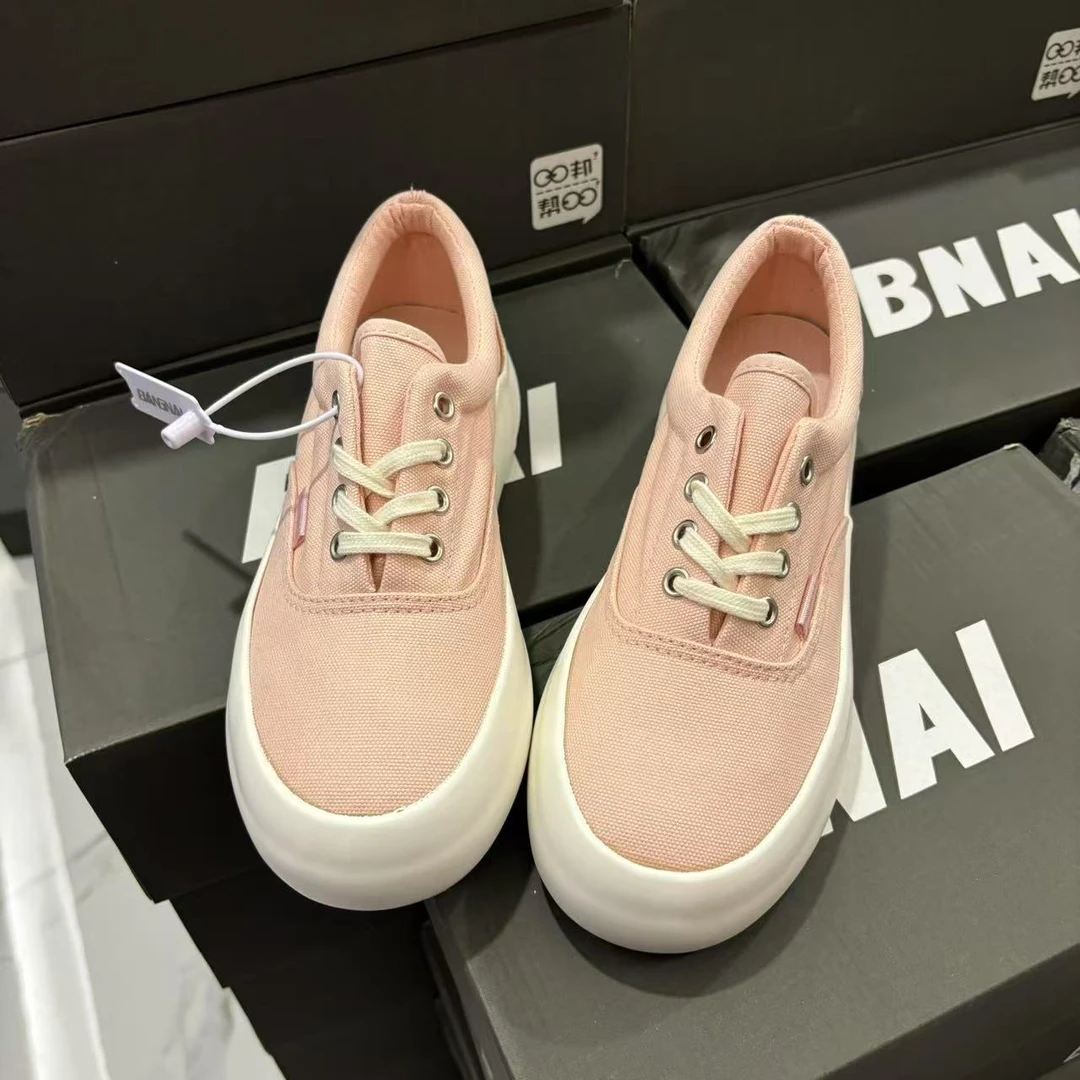 新款厚底日系时尚帆布鞋百搭超软舒适休闲鞋2313