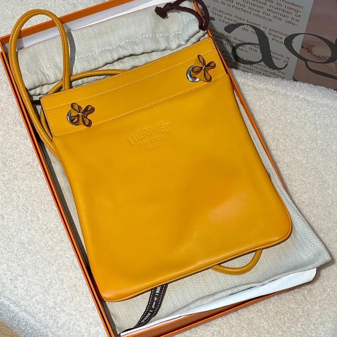99新 Hermes/爱马仕 aline 太阳黄D刻 单肩包9138008