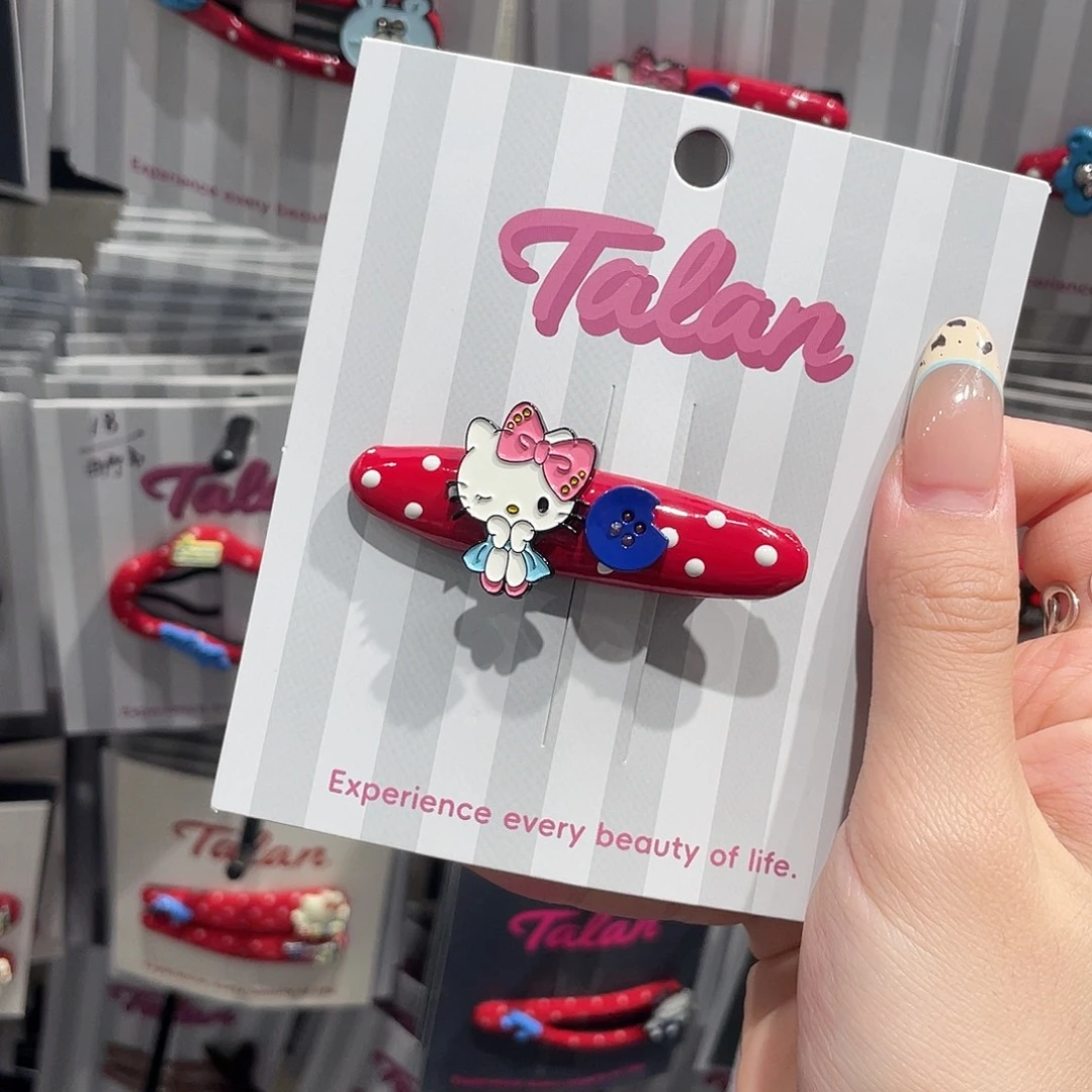 皮质铁合金红色Kitty鸭架蓝纽扣