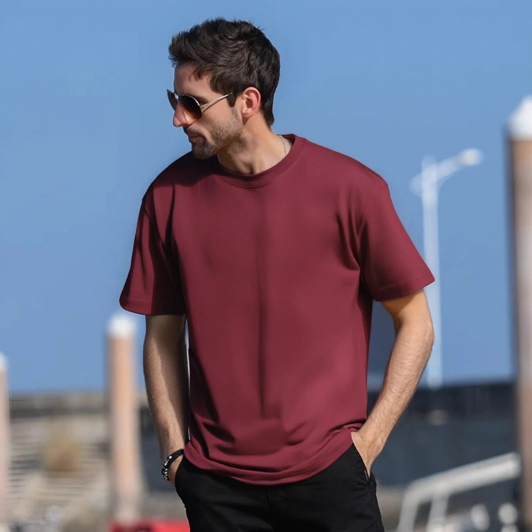 【超高支长绒棉】正品霞胡基础款男士短袖t恤2025新款夏季宽松凉感