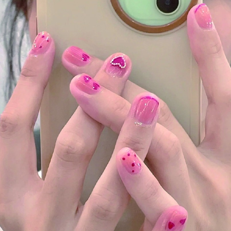 【ES769】半固化凝胶uv半烤美甲贴指甲贴片照灯变硬防水