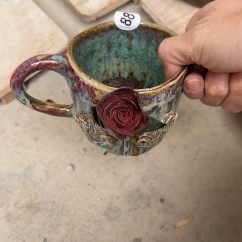 盘蓝**?熠樹日式手捏餐具茶具