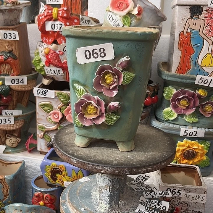 粗陶材质多肉花盆