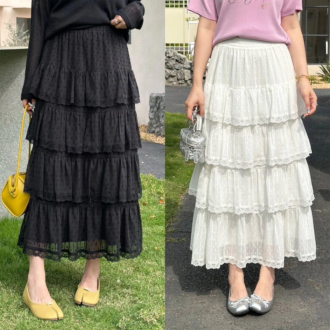 裂渡宣宣【层层如梦】微胖大码女夏气质百搭显瘦蛋糕半身裙ZY506V13