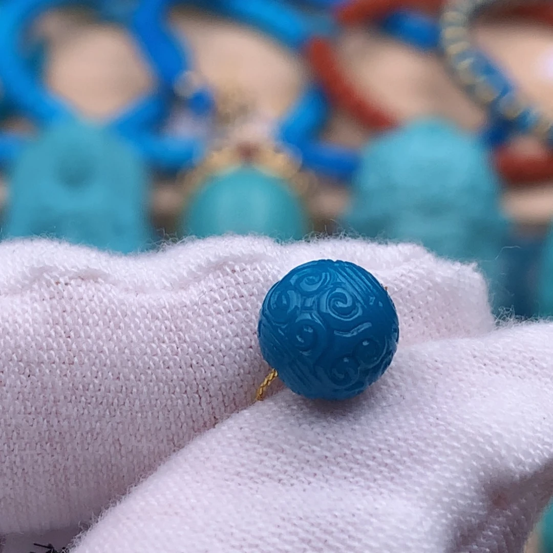 绿松石未镶嵌珠宝奇石7.8mm